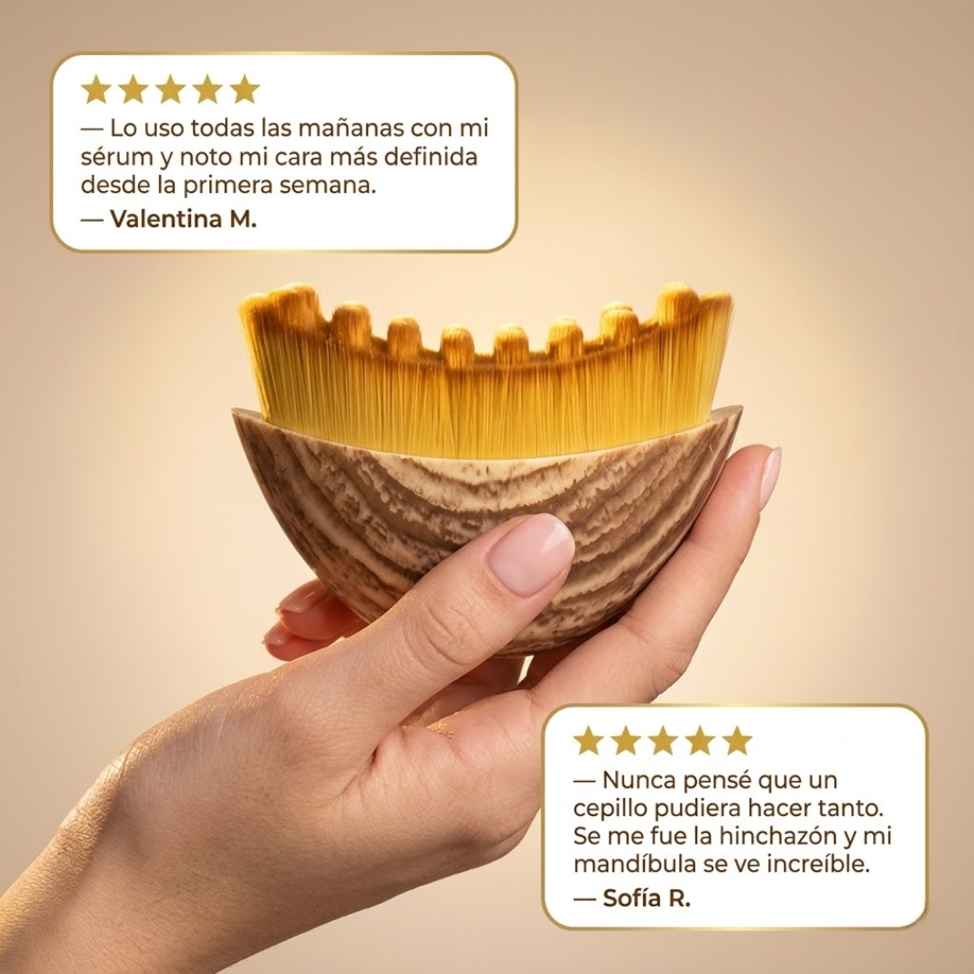 LUVAWELL | Cepillo Facial Para Masajes de Drenaje Linfatico