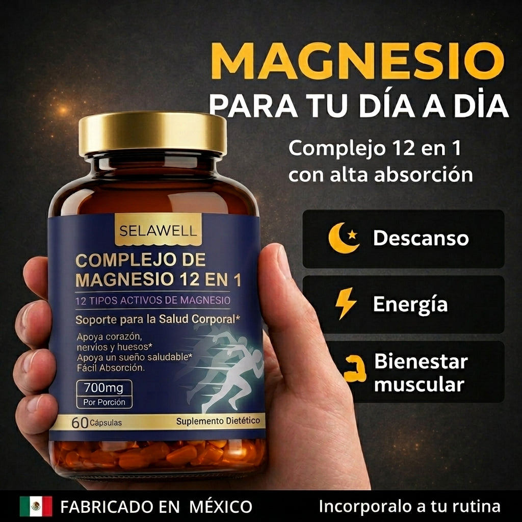 LUVAWELL - Complejo de Magnesio 12 en 1