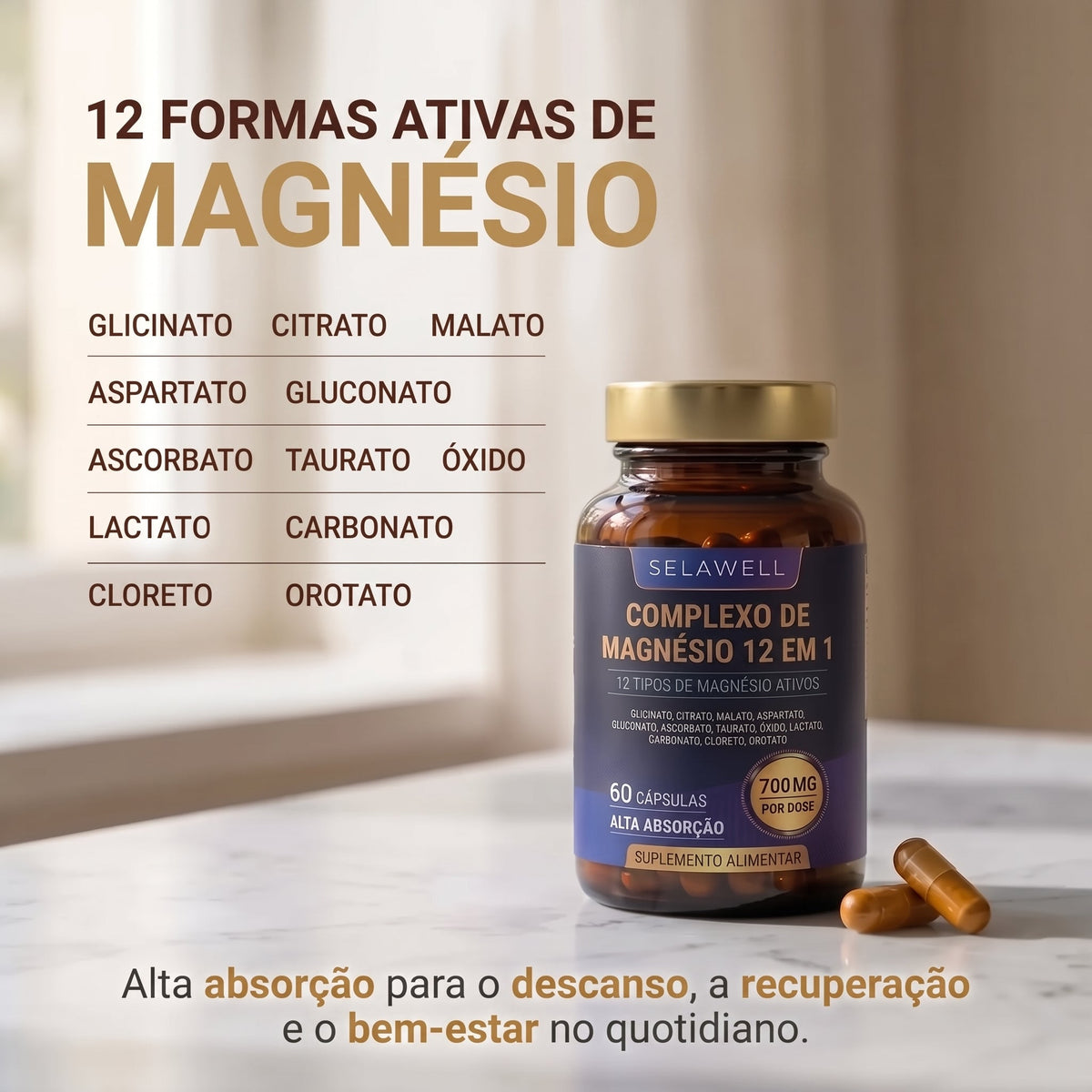 Complejo de Magnesio 12 en 1 - LUVAWELL PORTUGAL
