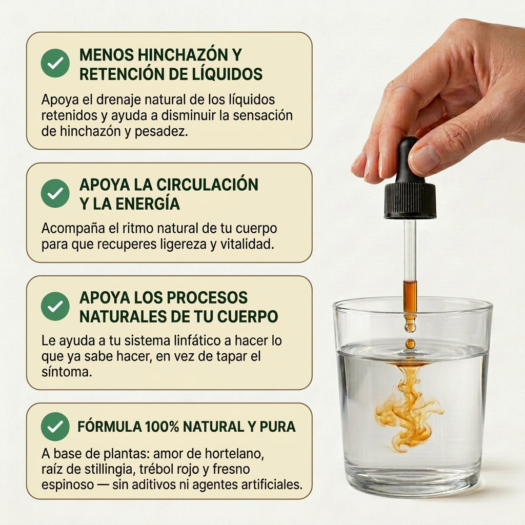 Gotas de drenaje linfático: libera el líquido atrapado