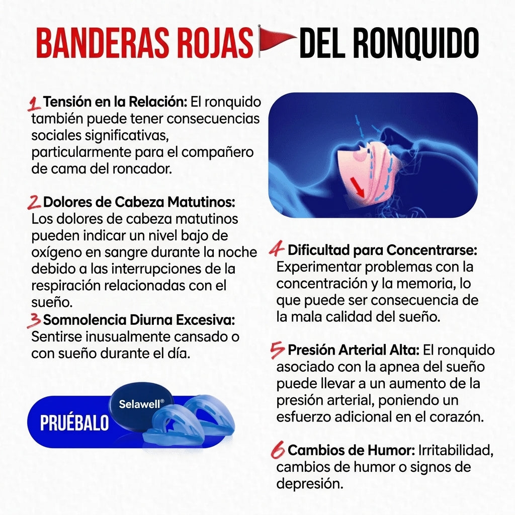 LUVAWELL | Boquilla antironquidos silenciosa de tamaño universal