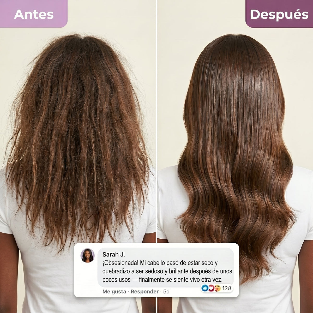 Mascarilla capilar 3D LUVAWELL — Colágeno y ácido hialurónico