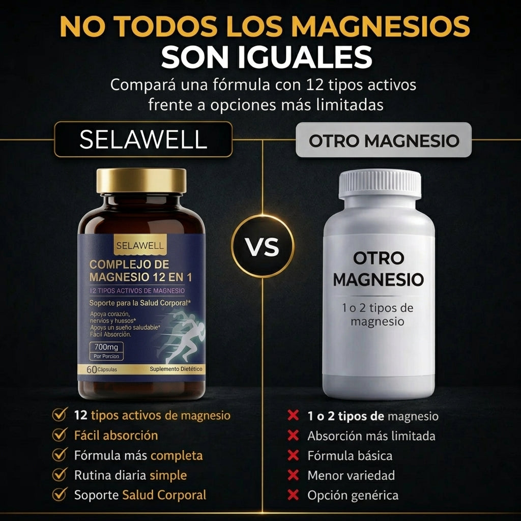 LUVAWELL - Complejo de Magnesio 12 en 1