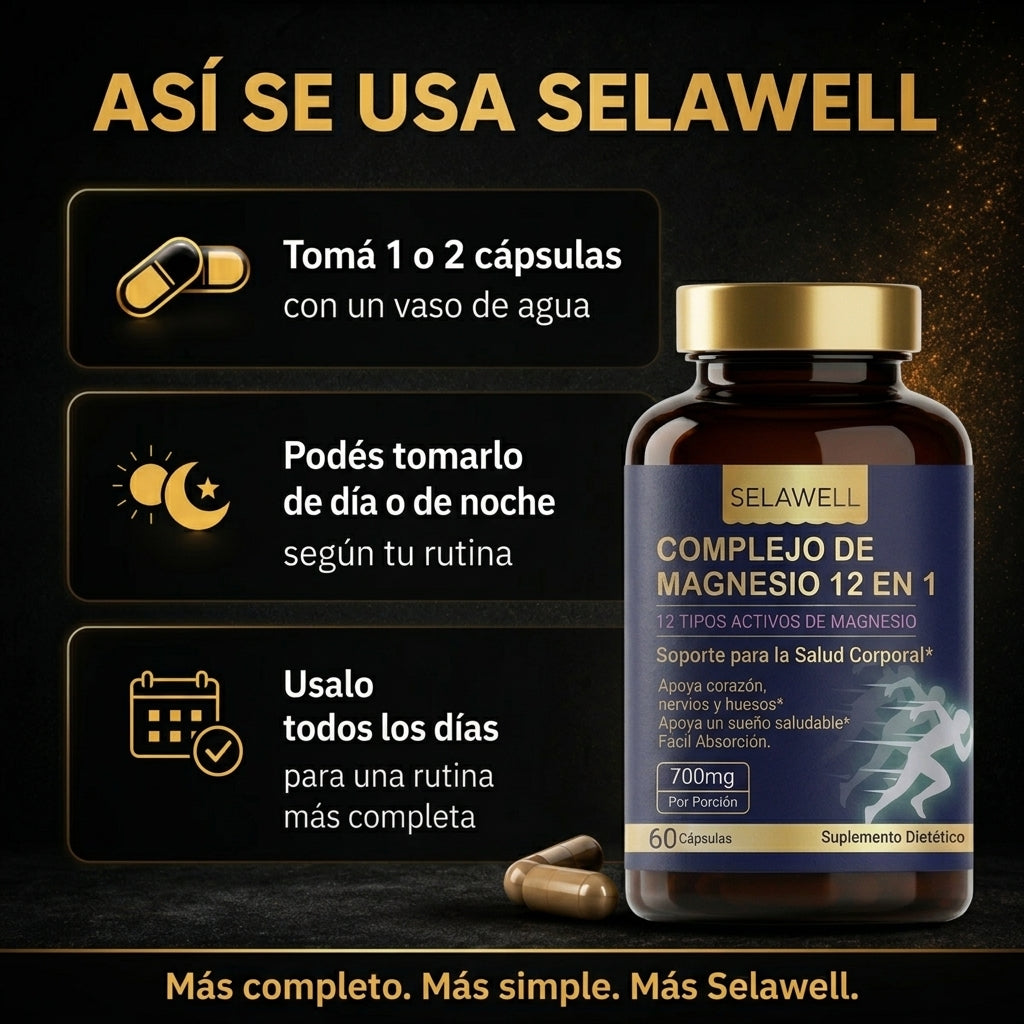LUVAWELL - Complejo de Magnesio 12 en 1
