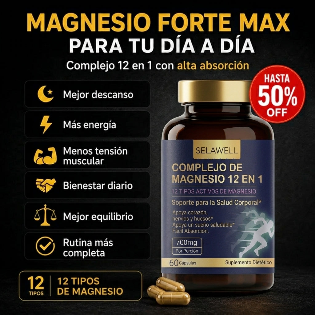 LUVAWELL - Complejo de Magnesio 12 en 1
