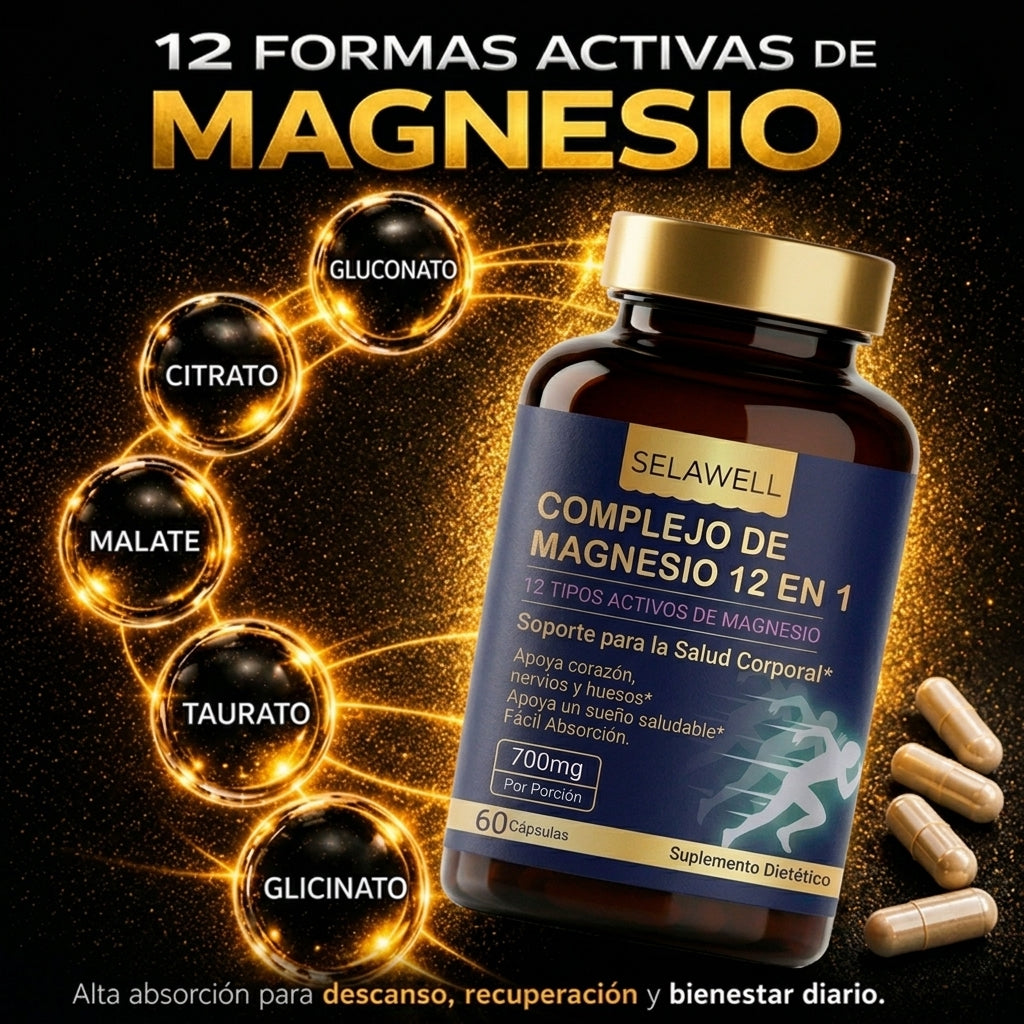 LUVAWELL - Complejo de Magnesio 12 en 1