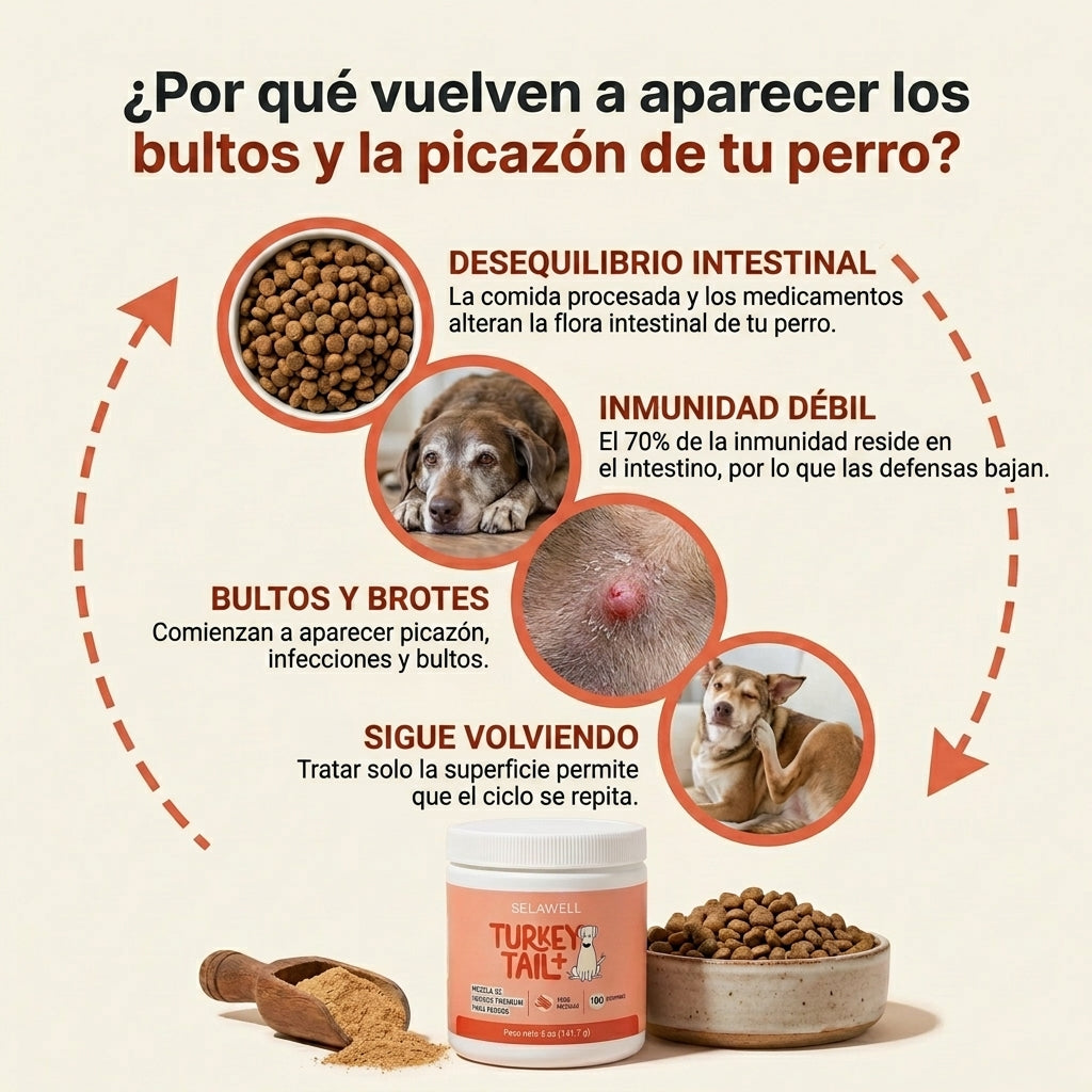 LUVAWELL Turkey Tail+ — Apoyo Intestinal e Inmunológico para Perros