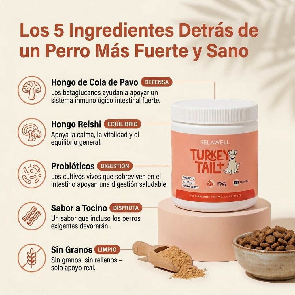 LUVAWELL Turkey Tail+ — Apoyo Intestinal e Inmunológico para Perros