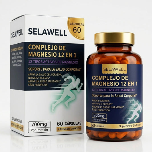 LUVAWELL - Complejo de Magnesio 12 en 1